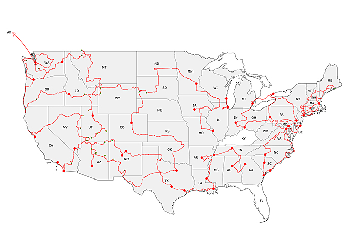 Route Map - 1998-2018